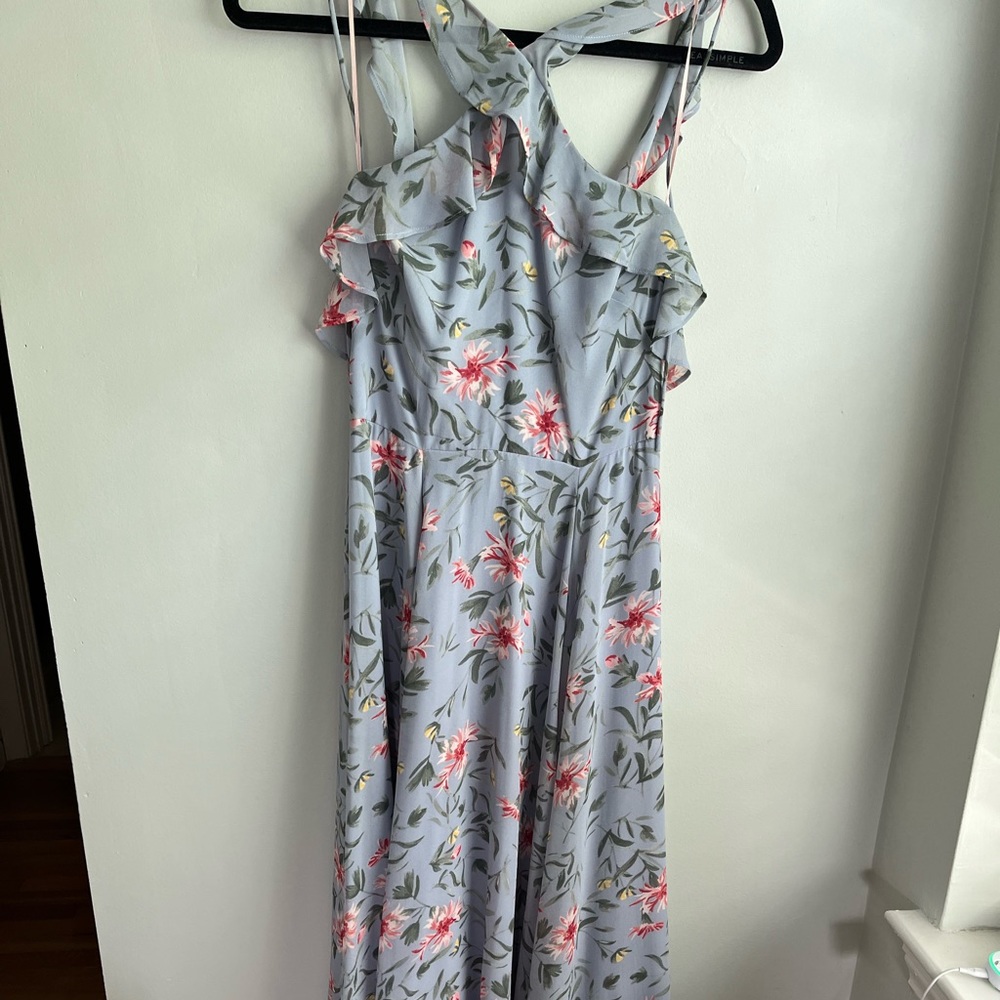Gal Meets Glam Ella Floral Ruffle Chiffon Maxi Dress , size 0, worn once